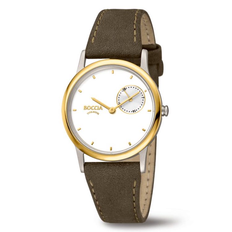 Boccia Original Lederband Armband für Uhr Modell 3261-02 