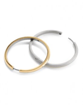 BOCCIA Titanium Creolen teilgoldplattiert bicolor 0573-02
